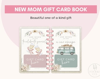 New Mom Gift Card Book, Digital Baby Shower Gift, Printable Gift Card Holder, New Baby Present, Congratulations, Baby Sprinkle Gift, DIY