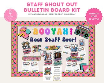 Shout Outs Bulletin Board Kit Staff Appreciation Shout Out Card ...