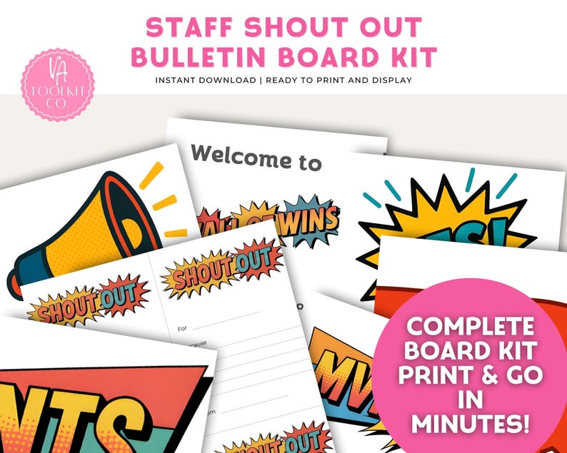 Employee Recognition Bulletin Board – Retro Pop Staff Appreciation ...