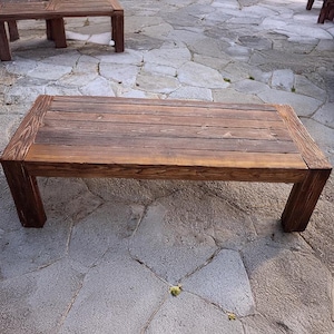rustic handmade custom size wooden coffee table old style farmhouse decor natural live edge reclaimed solid rectangular barn wood table gift
