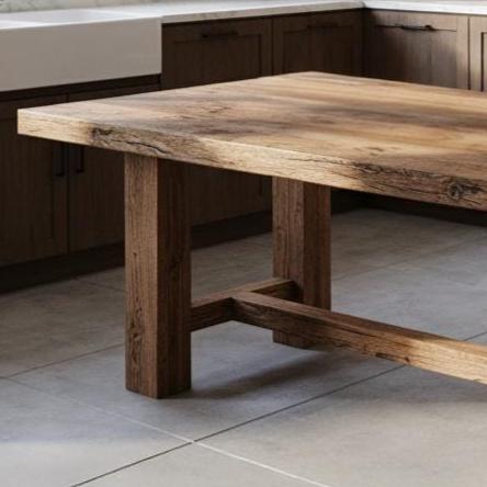 Rustic Solid Wood Kitchen island | Handmade Farmhouse Work Table - Etsy