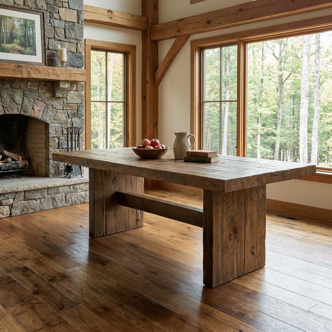Rustic Solid Wood Kitchen island | Handmade Farmhouse Work Table - Etsy