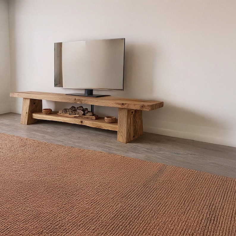 rustic handmade custom size wooden tv stand entryway hallway table farmhouse livingroom decor reclaimed solid barn wood dressuar table