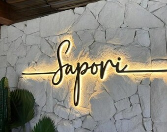 Custom 3D Metal Backlit Sign, Custom Storefront Illuminated Sign, Light Up Business Signs, Outdoor Light Sign, LED Sign, Backlit Sign
