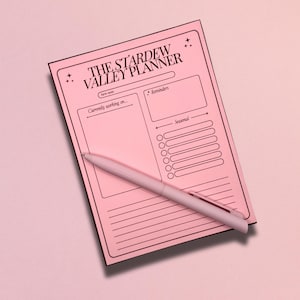 Stardew Valley Planner Notepad