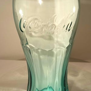 Coca-Cola Glass TEAL GREEN VINTAGE: Christmas Gift, Housewarming Gift, Anniversary, Christmas Decor, Stocking Stuffer, White Elephant