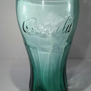 Coca-Cola Glass Original GREEN VINTAGE: Christmas Gift, Housewarming Gift, Anniversary, Christmas Decor, Stocking Stuffer, White Elephant