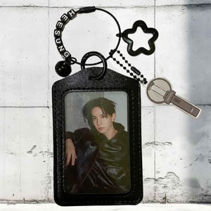 Support PC inspiré d'ENHYPEN (noir), porte-clés K-Pop, bang Engene, bâton lumineux Enhypen, Heeseung, Jay, Jake, Sunghoon, Sunoo, Jungwon, Ni-ki