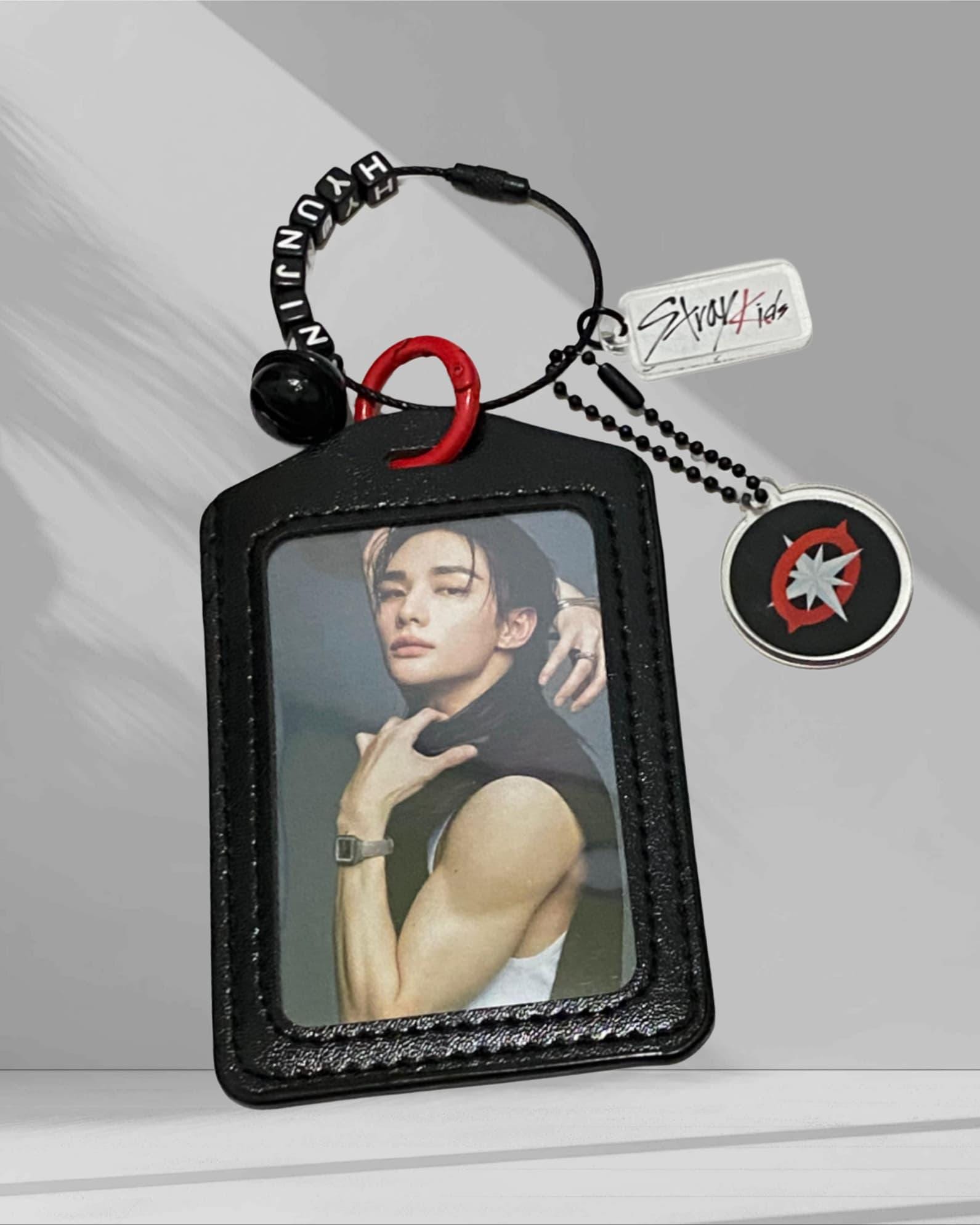 Custom K-pop Name Keychain | PU Leather Photocard Holder