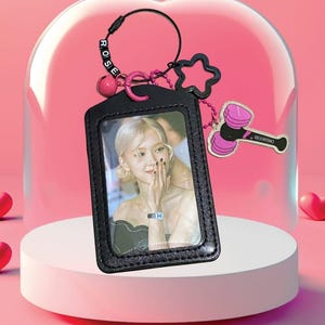 BLACKPINK Photocard Holder, Blackpink Inspired Fan Made Cardholder, Blackpink Merch, Blackpink Lighstick Charm, BI-Ping-Bong Charm, BLINK.