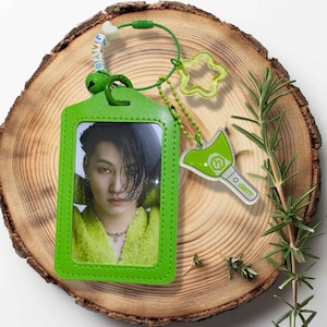 Portafoto GOT7 Light Green Edition, portachiavi Aghabong, regalo Ahgase, gadget Kpop, ciondolo GOT7 Lightstick, portacarte, accessorio per concerti
