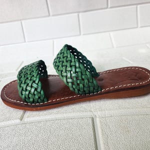 moroccan sandals, handmade sandals, boho sandals women, braided sandals, leather slides women, green summer shoes, green leather sandals, open toe sandals, casual leather slides, artisan sandals, flat sandals women, leather footwear, ethnic leather sandals, barefoot sandals, hippie shoes women, vacation sandals, moroccan shoes, resort sandals women, leather slippers, rustic sandals, green boho sandals, earthy tone sandals, gypsy sandals, slip on leather flats, summer shoes women, handmade sandal