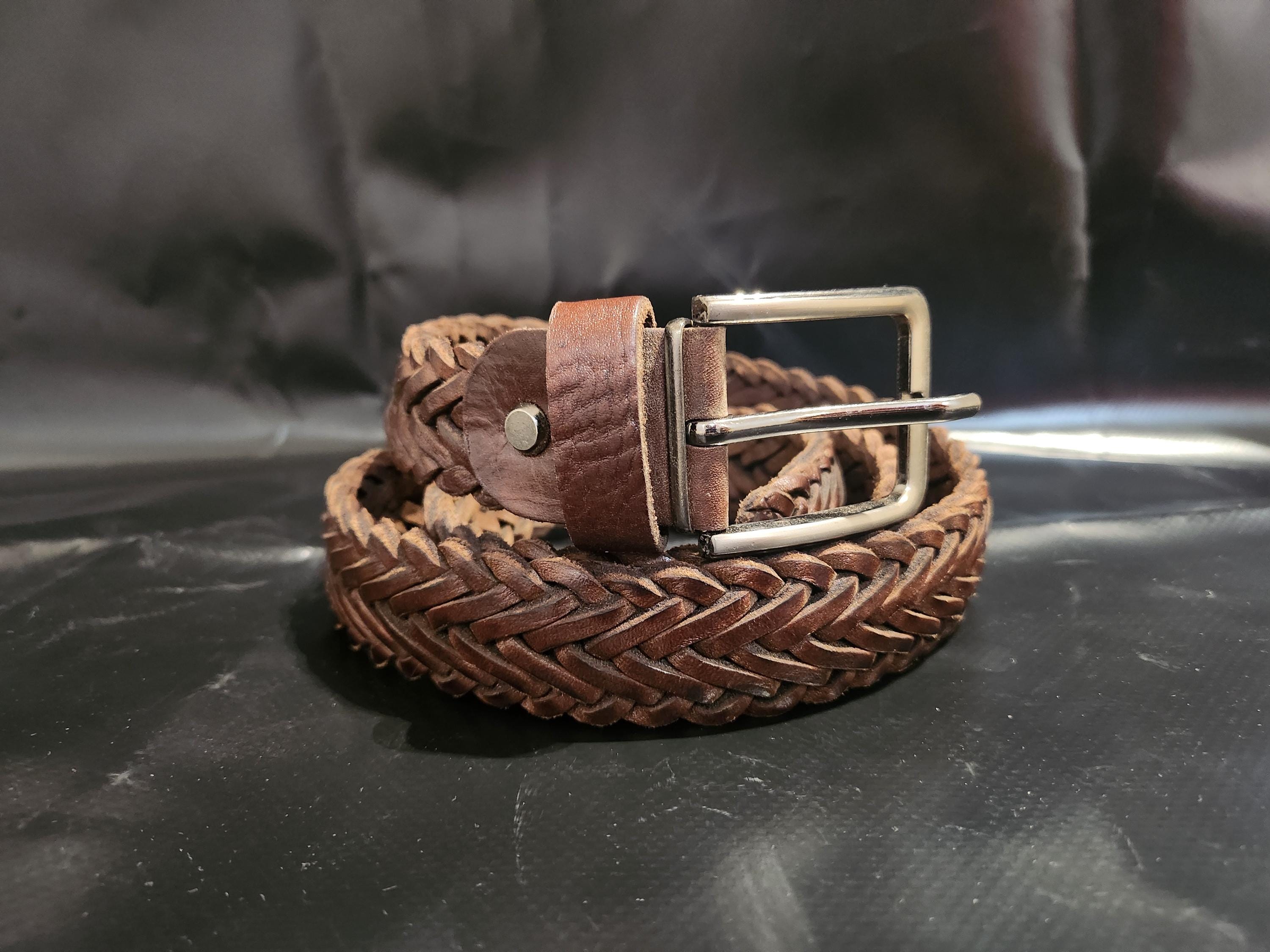 Ceinture tressée homme | Marron | Made In France