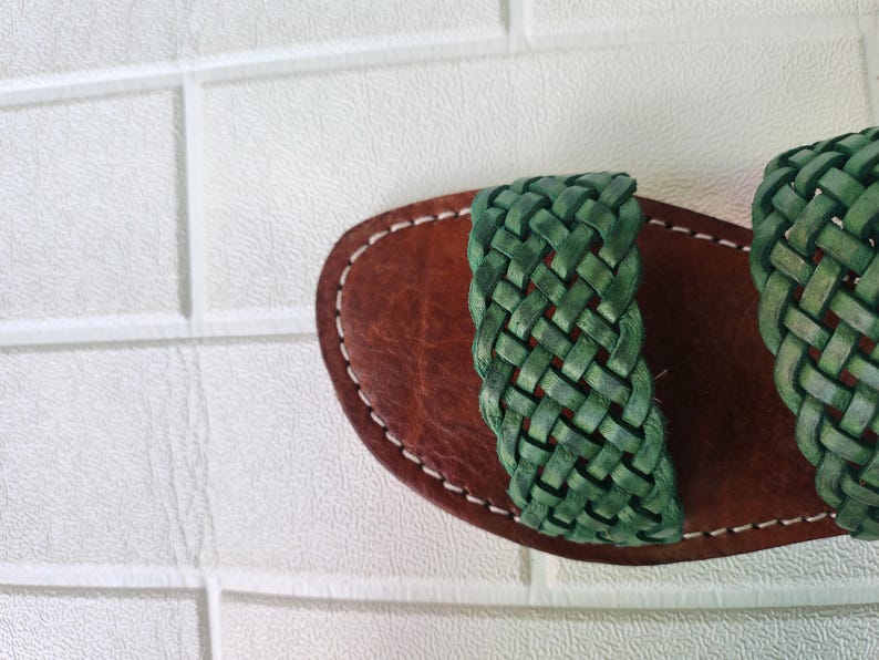 moroccan sandals, handmade sandals, boho sandals women, braided sandals, leather slides women, green summer shoes, green leather sandals, open toe sandals, casual leather slides, artisan sandals, flat sandals women, leather footwear, ethnic leather sandals, barefoot sandals, hippie shoes women, vacation sandals, moroccan shoes, resort sandals women, leather slippers, rustic sandals, green boho sandals, earthy tone sandals, gypsy sandals, slip on leather flats, summer shoes women, handmade sandal