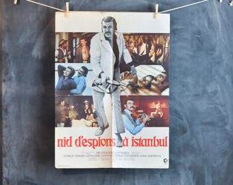 Vintage 1972  Innocent Bystanders Rare Movie Poster French Moroccan Theater Advertising Poster