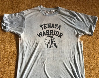 Vintage Class of 1985 Threadbare Thin Burnout T Shirt TENAYA Warriors