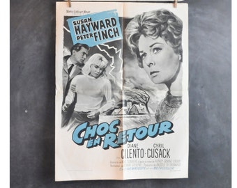 Vintage 1962 French Moroccan Movie Poster US Film I THANK a FOOL Susan Hayward Peter Finch