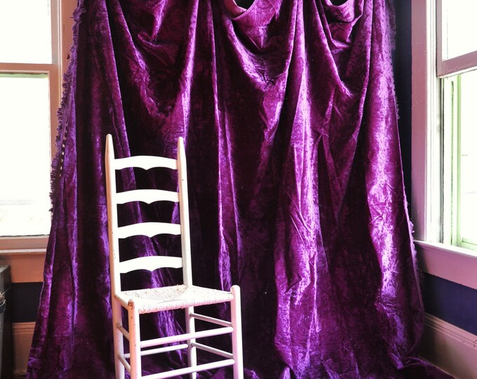 Vintage Purple Velvet Bedspread King Size Amazing Elegance Etsy