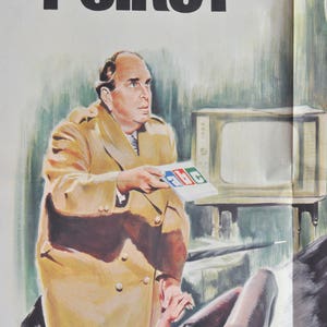 Vintage 1978 Rare Movie Poster French Moroccan Theater Advertising Poster for A.B.C.Hercule Poirot Alphabet Murders image 5