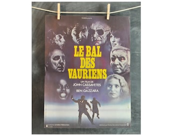 Vintage 1976 Killing of a Chinese Bookie Vintage French Movie Theater Film Poster French Moroccan John Cassavetes