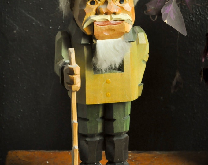 Vintage German Nutcracker the Happy Wanderer Hiker Nutcracker Hand