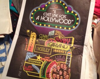 Vintage Thats Entertainment French Movie Poster  II Etait Une Fois a HoIlywood  1974 USA