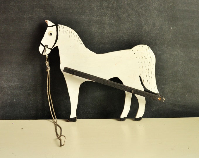 Vintage Handmade Wooden Horse Decor Folk Art Garden Farm Etsy