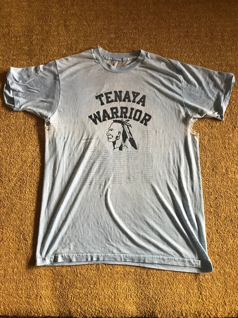 Vintage Class of 1985 Threadbare Thin Burnout T Shirt TENAYA Warriors image 1