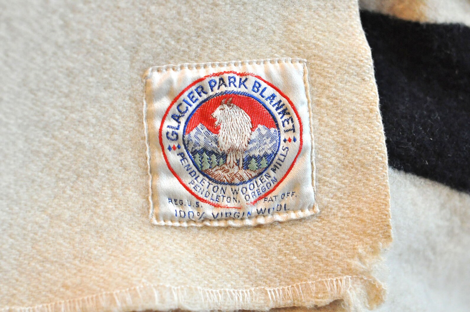 Vintage Pendleton Wool Blanket Glacier National Park Hudson Etsy