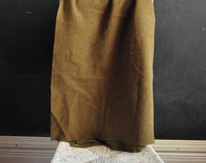 Vintage Wool Army Blanket in Army Green Camp Blanket Etsy