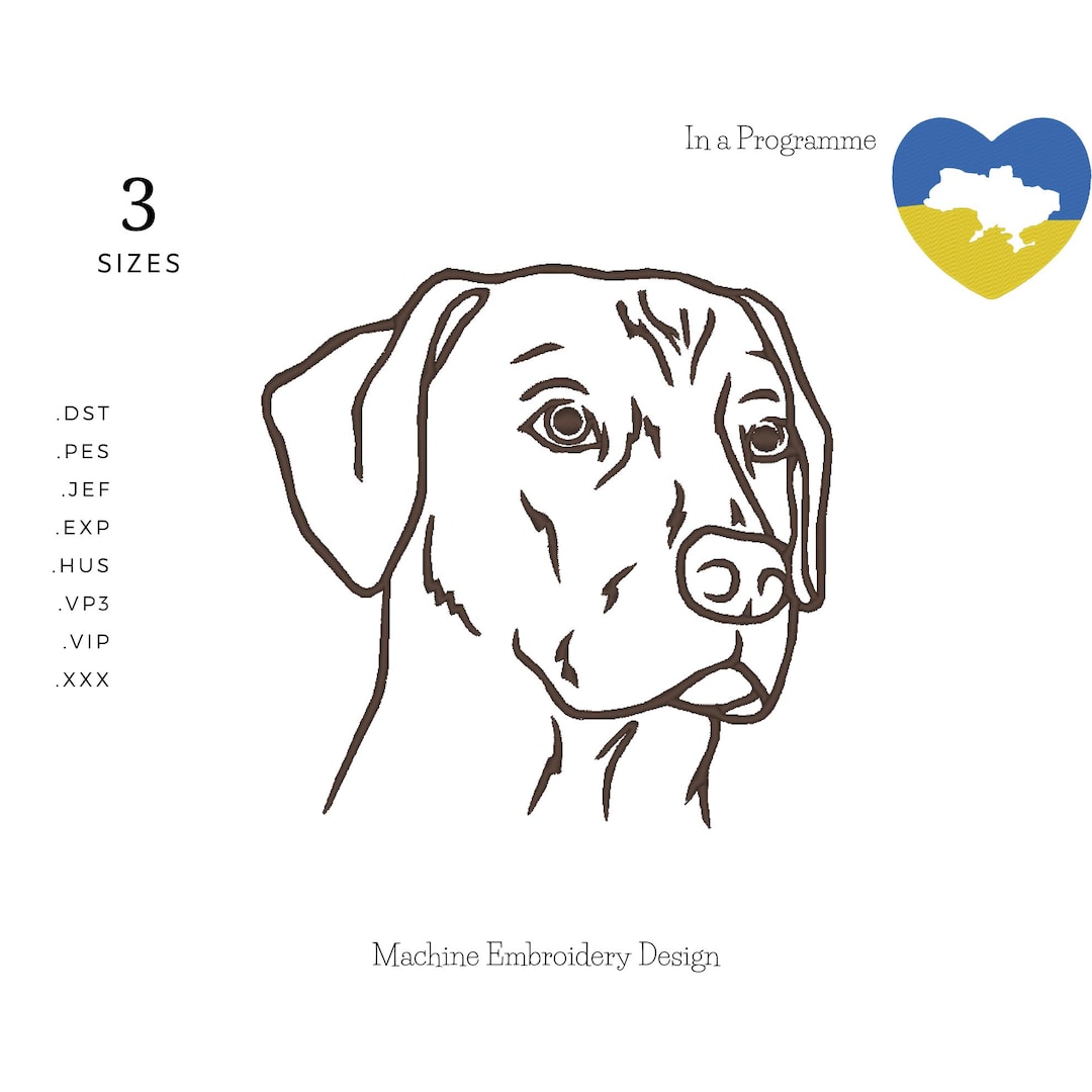Rhodesian Ridgeback Embroidery Design - African Lion Dog Embroidery ...