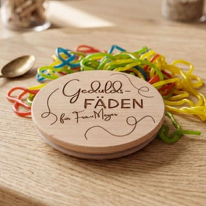 Geschenk für Lehrerin zum Schuljahresende, Vorratsglas Geduldsfäden personalisiert, Abschiedsgeschenk Grundschule und Lehrer Dankeschön.