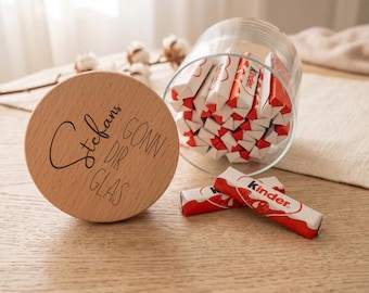 Tarro de dulces personalizado con nombre | Idea de regalo para hombres | Compañeros de trabajo | Amigos | Cumpleaños | Tarro de almacenamiento | Date un capricho | Niños