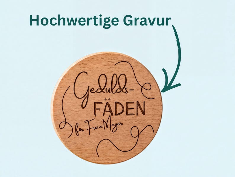Gefülltes Glas mit sauren Schnüren als Geduldsfäden, lustiges Abschiedsgeschenk Kollegin Büro, personalisierte Nervennahrung im Glas.