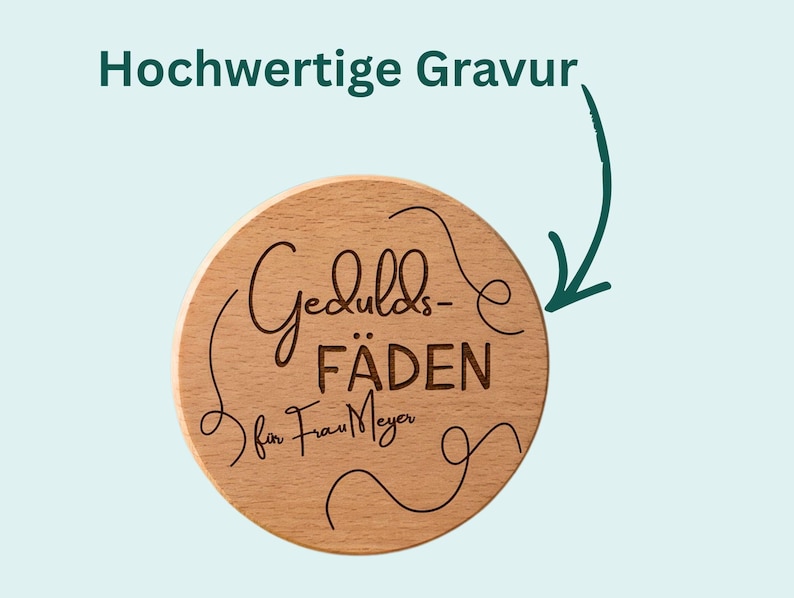 Gefülltes Glas mit sauren Schnüren als Geduldsfäden, lustiges Abschiedsgeschenk Kollegin Büro, personalisierte Nervennahrung im Glas.
