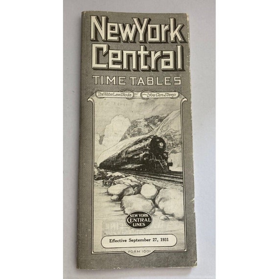 Vintage New York Central Time Tables Booklet September 27 Etsy