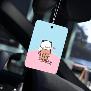 Kawaii Bubu Dudu Car Air Freshener | Custom Anime Car Accessories | Cute Hanging Car Freshener | Perfect Car Accessories for Men & Women