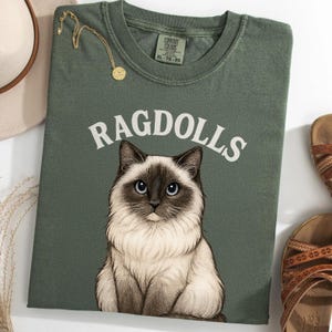 Ragdoll Cat Shirt: Comfort Colors Graphic Tee for Cat Moms