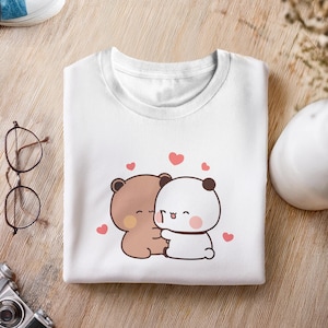 Bubu Dudu T-Shirt: Valentine Panda Bear Couple Gift