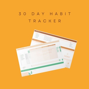 Habit Tracker Spreadsheet Template for Google Sheets | Daily, Weekly, Monthly Progress, Goals Planner, Digital Habits To Do List
