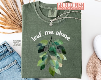 Comfort Colors Funny Plant Shirt Plant Lover Tshirt for Gardener Plant Shirt for Plant Moms Funny Introvert T-Shirt Womens Gardening Tee