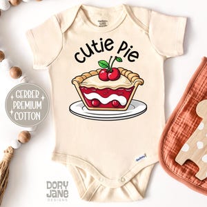 Cutie Pie Onesie® Bodysuit - Hand Drawn Cherry Pie, Cute Home ...