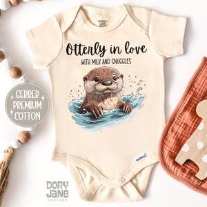 Funny Otter Baby ONESIES® Brand Bodysuit Cute Otter Baby Bodysuit Cute Animal Baby Shower Gift Premium Cotton Animal Lovers Baby Gift
