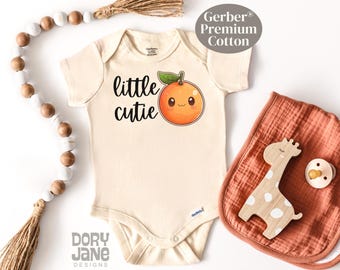 Little Cutie ONESIES® Brand Bodysuit Retro Orange Baby Bodysuit Cute Fruit Natural Baby Outfit Cute Little Orange Baby Shower Gift