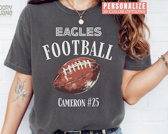 Personalized Football Mom Shirt for Football Mama Shirts for Football Team Name Custom Comfort Colors Football Spirit Wear Tee for Game Day