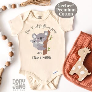 Our First Mother&#39;s Day ONESIES® Brand Bodysuit Cute Personalized Mother&#39;s Day Outfit Premium Cotton Mothers Day Gift Custom Gift for New Mom