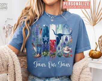 Camiseta Orgullo del Estado de Texas Camiseta Texas Nuestra Camiseta Texas Colores Cómodos Camiseta Favorita de Texas Camiseta Local de Texas Camiseta Vaquera de Texas Camiseta de Mujer de Texas