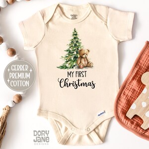 My First Christmas ONESIES® Brand Bodysuit Christmas Tree Baby Outfit Holiday Teddy Bear Baby Bodysuit Baby&#39;s 1st Christmas Clothes