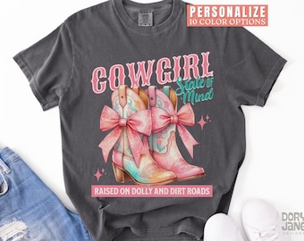 Western Cowgirl Shirt for Women Comfort Colors Cowgirl Boots Tshirt Country Music Concert Womens T-Shirt Country Girl Graphic Tee Shirt