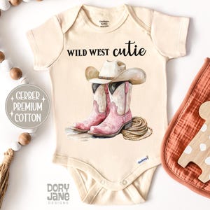 Cowgirl Cutie Baby ONESIES® Brand Bodysuit Baby Girl Coming Home Outfit Cow Girl Western Theme Baby Shower Gift Baby Girl Cowboy Boots